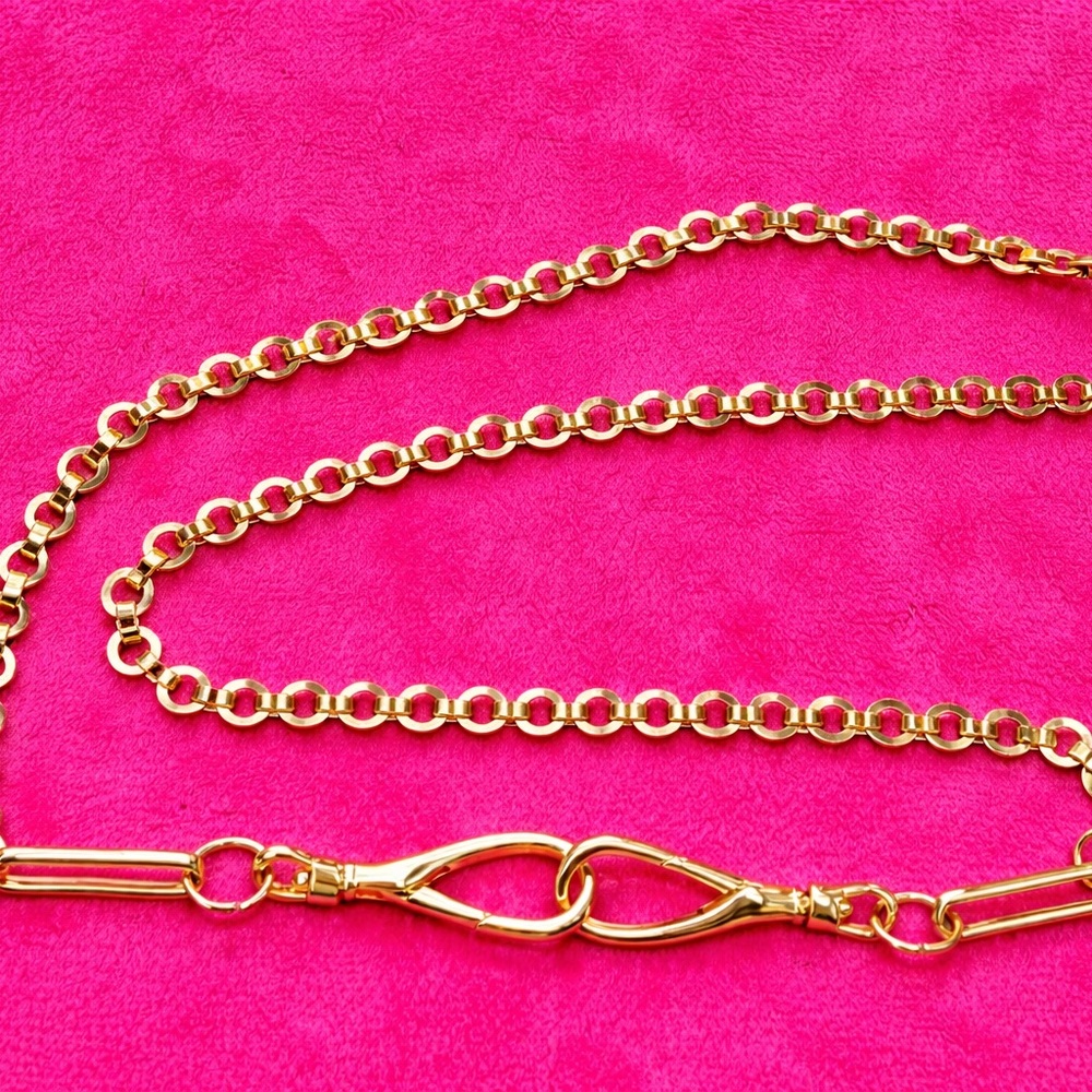 Re-worked vintage chain with double swivel clasps